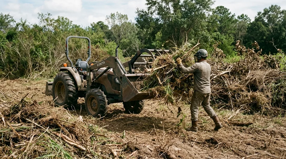 Cut material is normally left to break down in place — Clarksville, TN