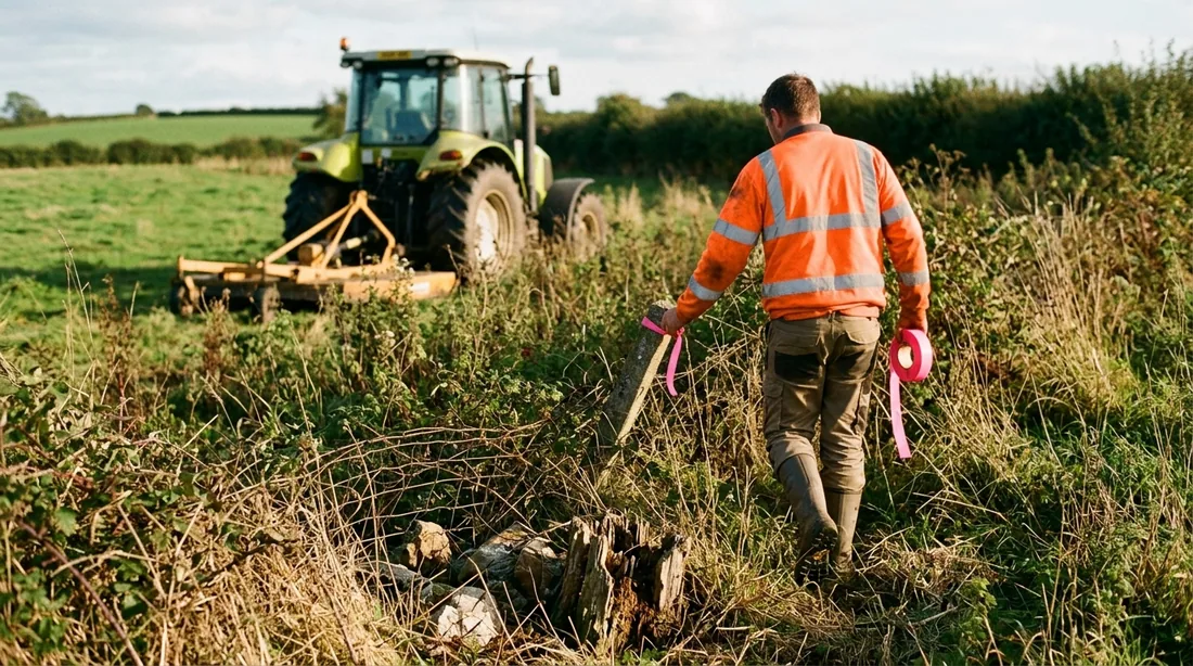 Identifying stumps, rocks, wire, posts, old fencing and debris — Clarksville, TN
